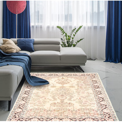 Cumali One-of-a-Kind 2'10" X 4'11" 1980s Viscose Area Rug in Cream