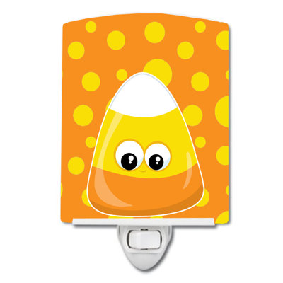 Caroline's Treasures Halloween Candy Corn Ceramic Night Light