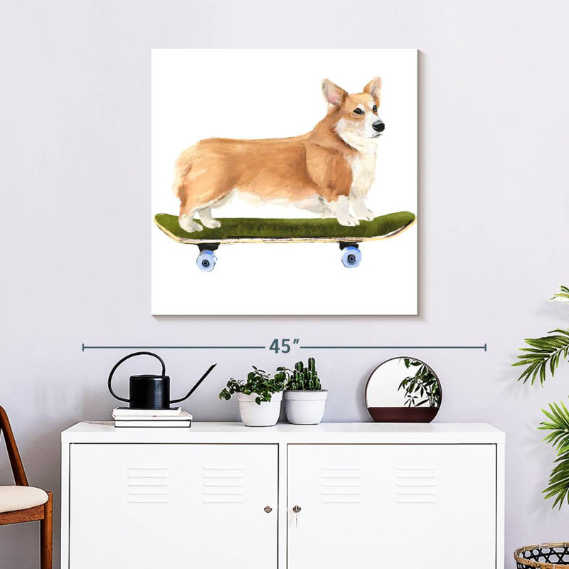 Brampt Pups On Wheels I, 30" H x 30" W