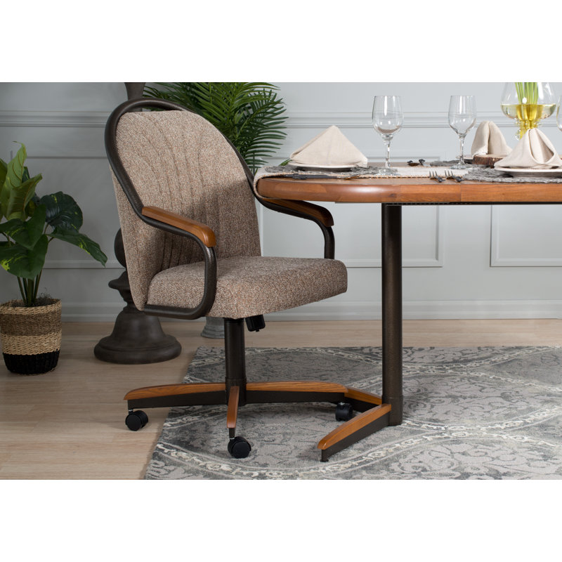 Fauteuil en microfibre Moore, Gruau, Noir / brun
