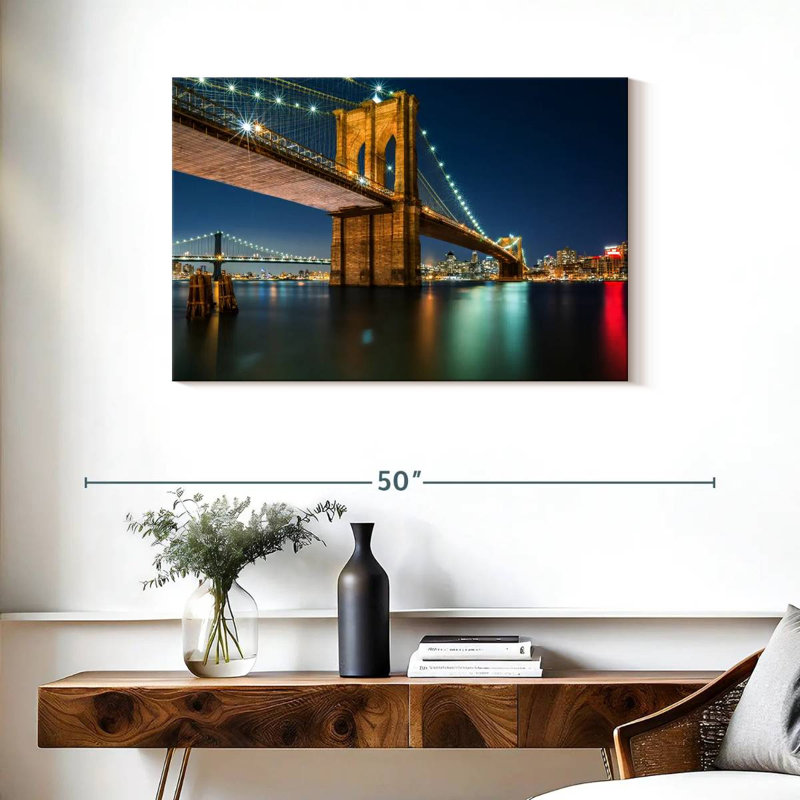 Lilie Brooklyn Bridge veilleuses, H 24 po x l 36 po