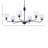 Monica 6-Light Chandelier, Black