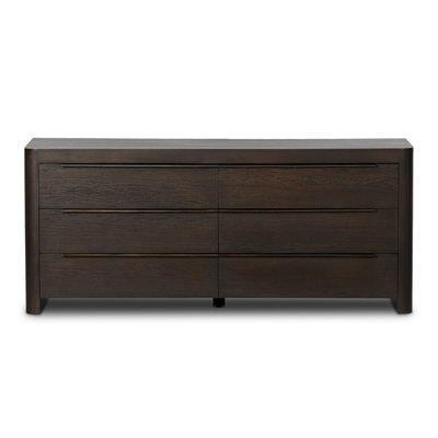 Pinkerton 6 Drawer Dresser-Espresso Oak Veneer
