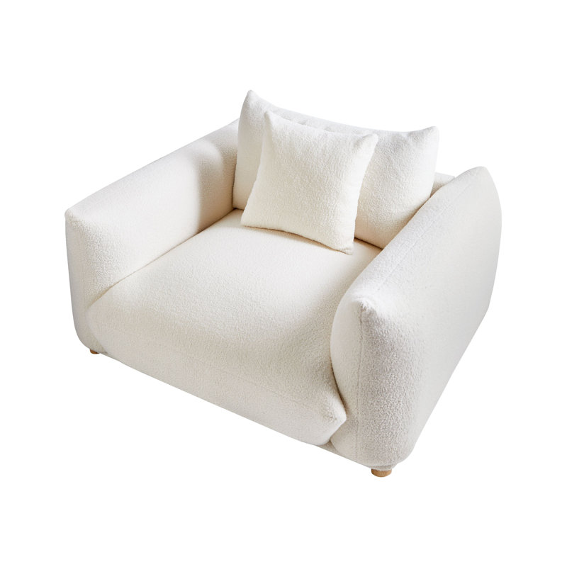 Armchair Alexias, White Boucle