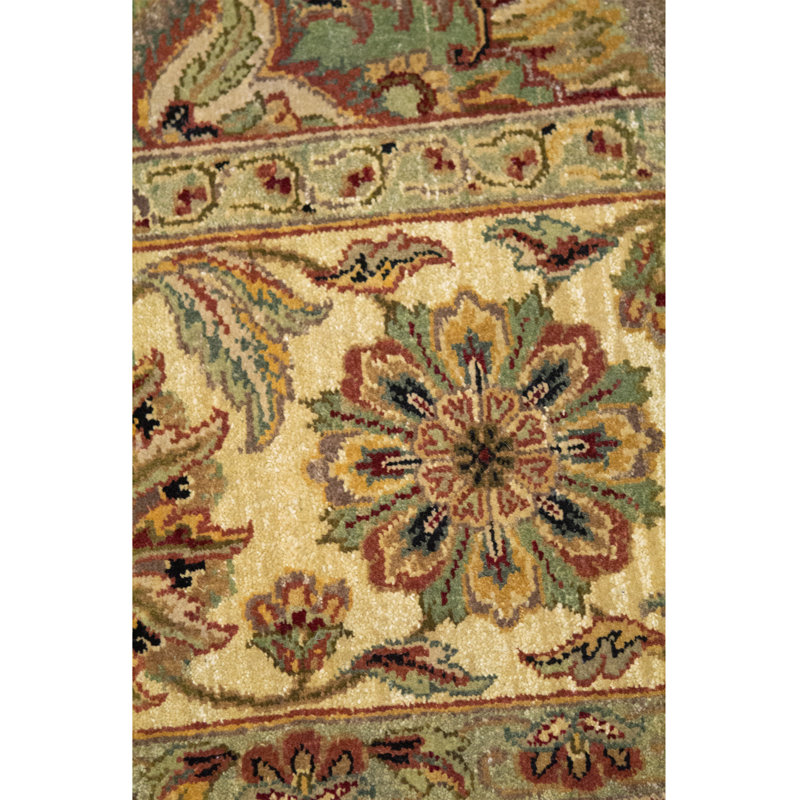 Tapis brun et doré de haute qualité noué à la main