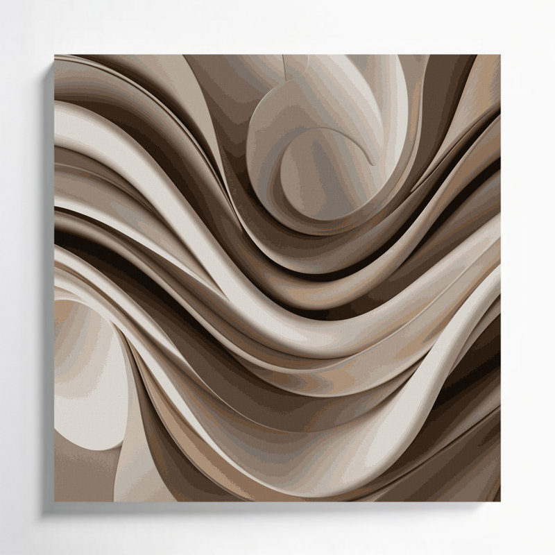 Art mural sur toile Biomorphic Abstraction 4, H 8 po x l 8 po