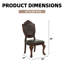 Chaise en bois d'hévéa classique avec coussin en cuir - assise robuste et confortable