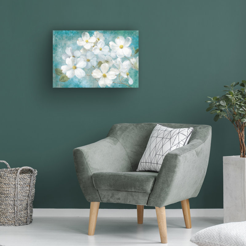 Art sur toile, "Flower Danhui Nai", H 12 po x l 19 po
