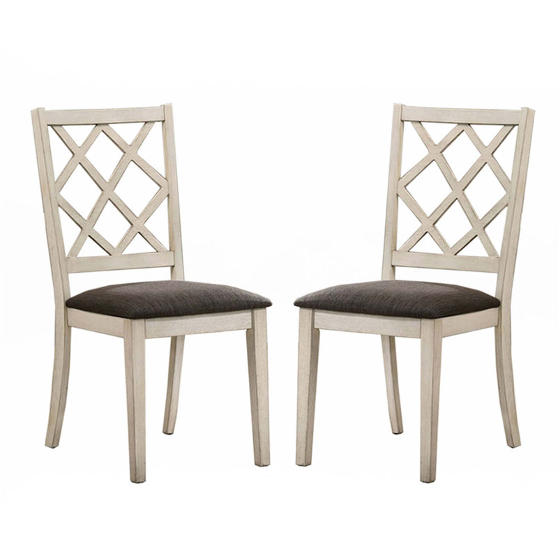Ensemble de 2 chaises d'appoint rembourrées en tissu