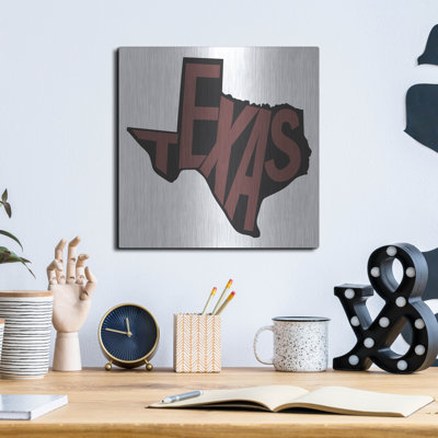 Latitude Latitude «Texas 2» par Art Licensing Studio, art mural en métal
