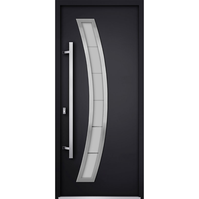 Deux portes d'entrée à l'avant, S'ouvre à droite vers l'intérieur, Noir