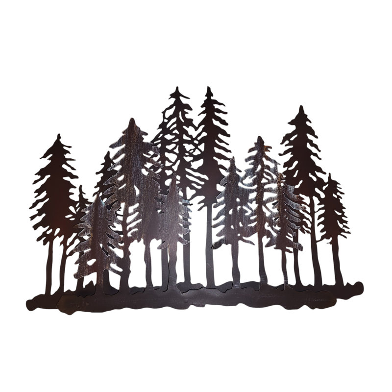 Metal Abstract Forest 17.75" x 12.25" Hanging Wall Décor