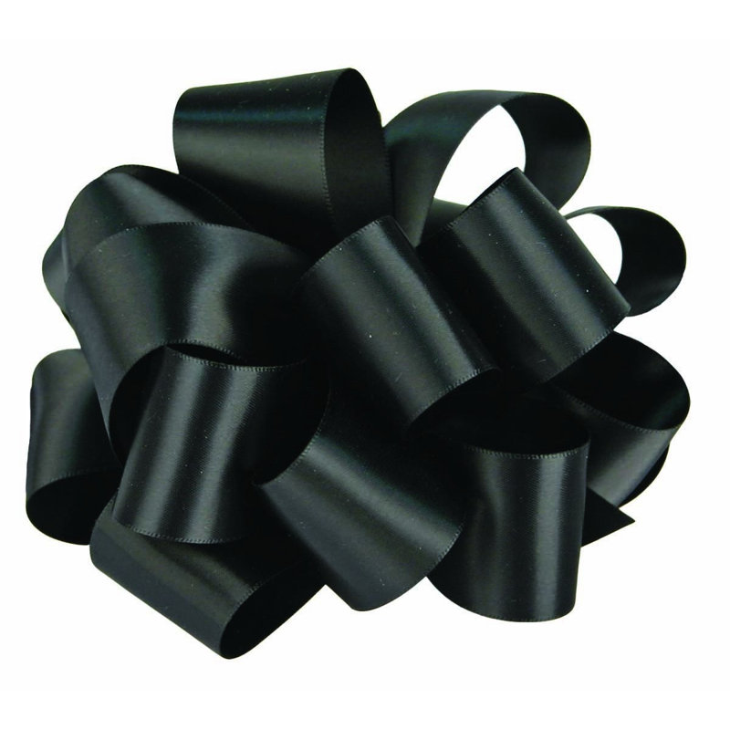Ruban de satin double face 1,5 "X50Yds, Noir, noir, noir, noir