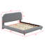Lit plateforme tapissier de forme incurvée avec tissu épais-85018070
