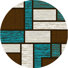 Blue/Brown/Ivory