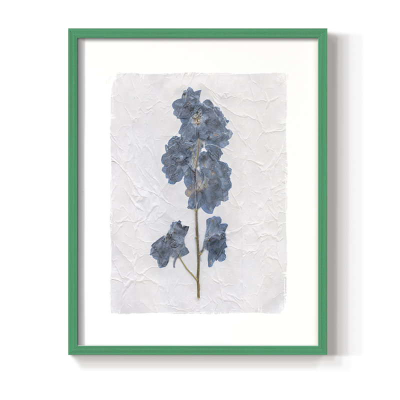 Impression encadrée Decoupage Floral III - bois massif, H 30 po x l 24 po, Vert