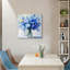 Bouquet de fleurs bleues Airy, sans cadre, murale, 16 x 16 po