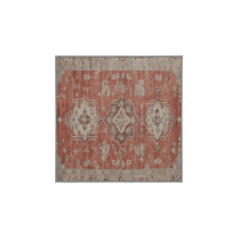 Tapis gris soyeux et moelleux, Carré 4 pi