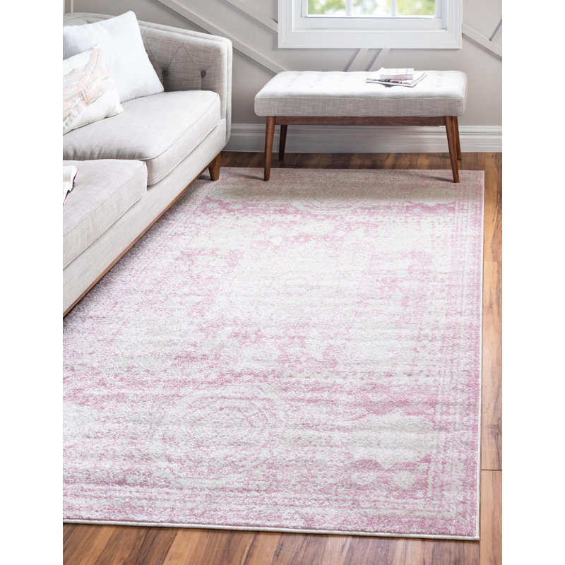 Tapis oriental rose / ivoire Fawe, Rectangle 8 pi x 10 pi