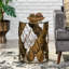 Table glamour avec base en verre translucide et base en métal