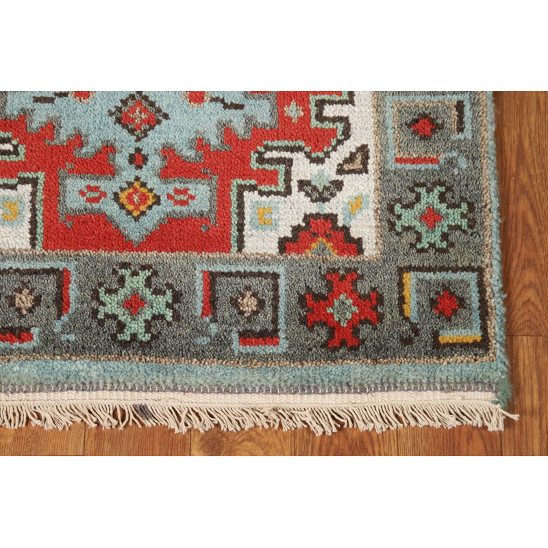 Tapis traditionnel indien fait à la main en laine 2 x 3