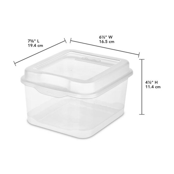 Sterilite Clear Plastic Flip Top Latching Storage Box Container w/ Lid (36  Pack) 