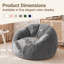 Fauteuil à billes 34 po en mousse viscoélastique déchiquetée avec poignée portable, housse lavable à la machine, sans assemblage-1052816386