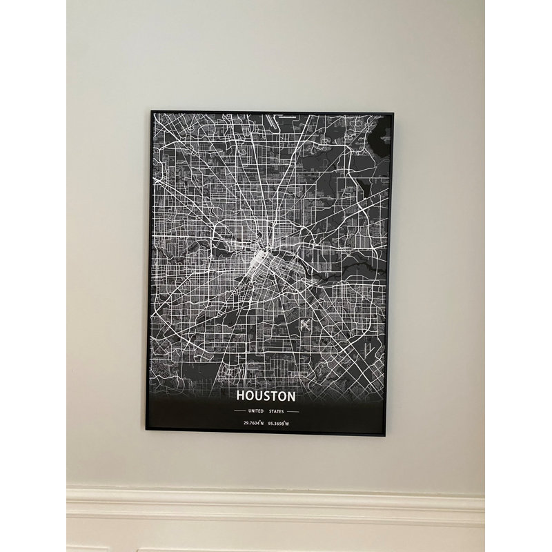 " Houston Map ", Black