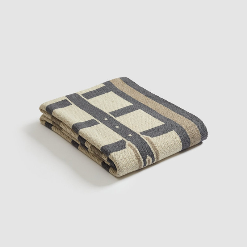 Equestrian Throw Blanket, Hemp