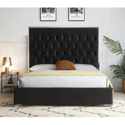 Lotman Velvet Upholstered With Silver Frame