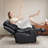 Abba Ambridge Crovetti Air Leather Rocker Recliner Chair Single Sofa with Diamond Stitching-1321626548