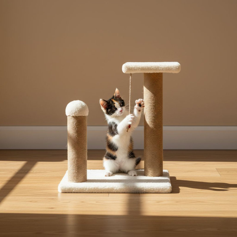 Grattoir pour chat, Blanc