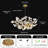 10-Light Dimmable LED Ceramic Chandelier