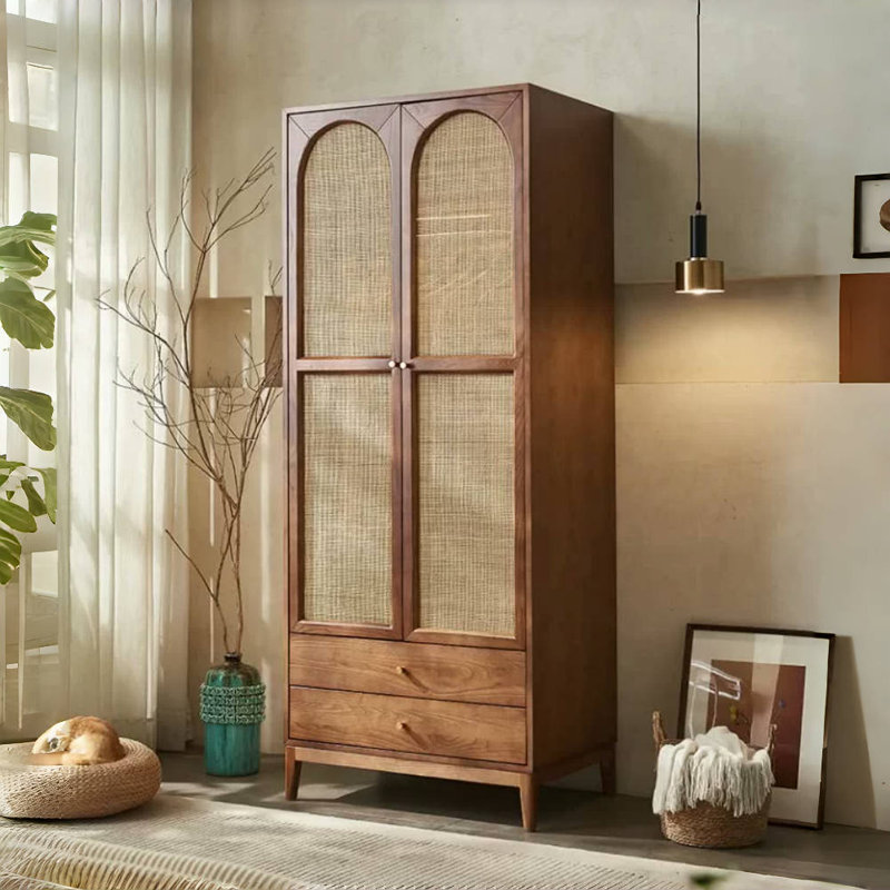 Armoire de rangement moderne et simple, Noyer