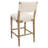 Clara Bar Height Stool In Contemporary Linen Fabric On Solid Wood-115293465