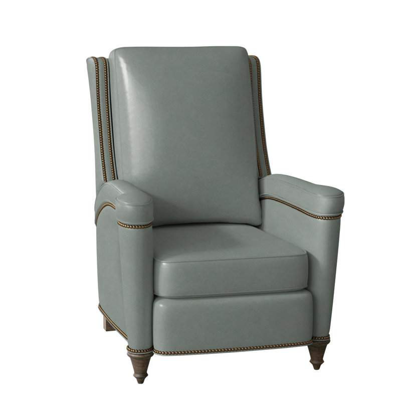 Mayes Recliner, Aspen Lenado Brown Genuine Leather, Cobblestone, French Natural