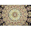 Tapis noir traditionnel 4 x 6 po Indo-Nain
