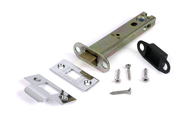 Aged Brass 5" Heavy Duty Latch, Polished Chrome
