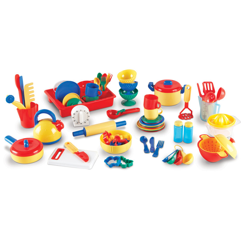 Colorful 73-Piece Pretend Play Kitchen Set for Kids