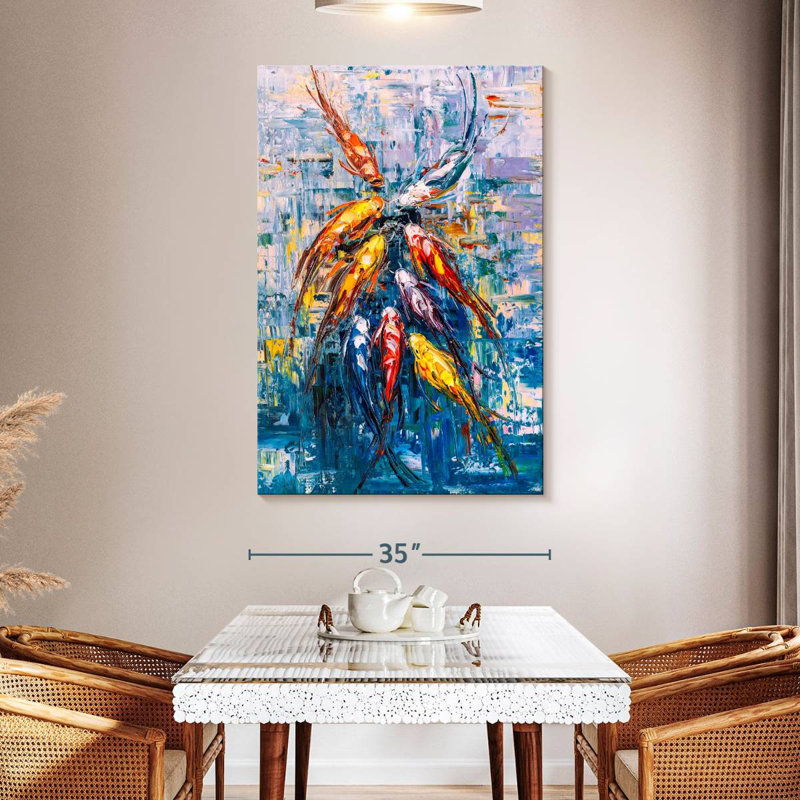 Brampt Abstract Koi Fish, 51" H x 34" W