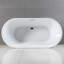 Baignoire autoportante en acrylique avec drain en nickel brossé-103255340-103255339