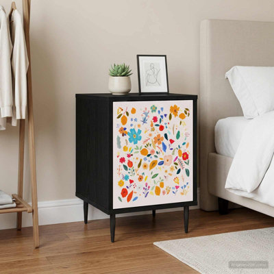 36cm W Engineered Wood Bedside Table