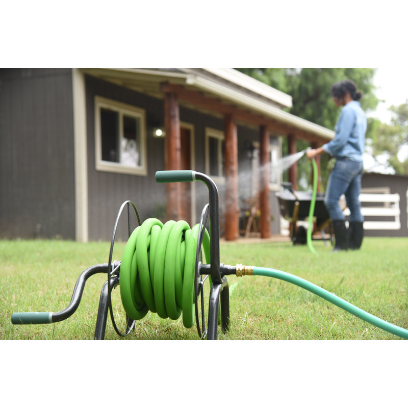 Yard Butler Handy Steel Hose Reel - Ground or Wall Mounted - 75'