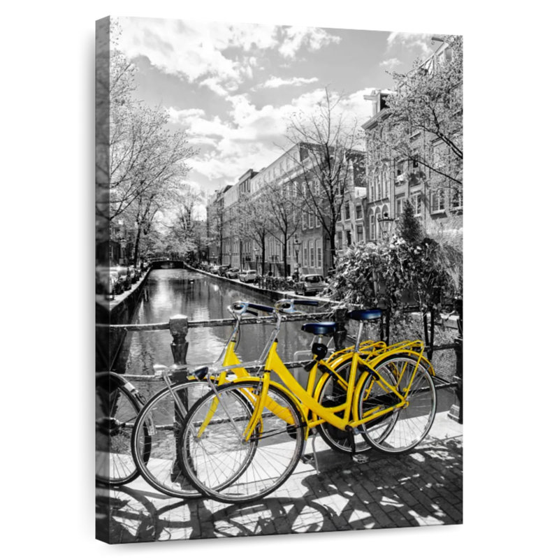 Mehar Yellow Bikes Pop, 48" H x 32" W