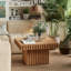 Table basse carrée en bois massif Modern