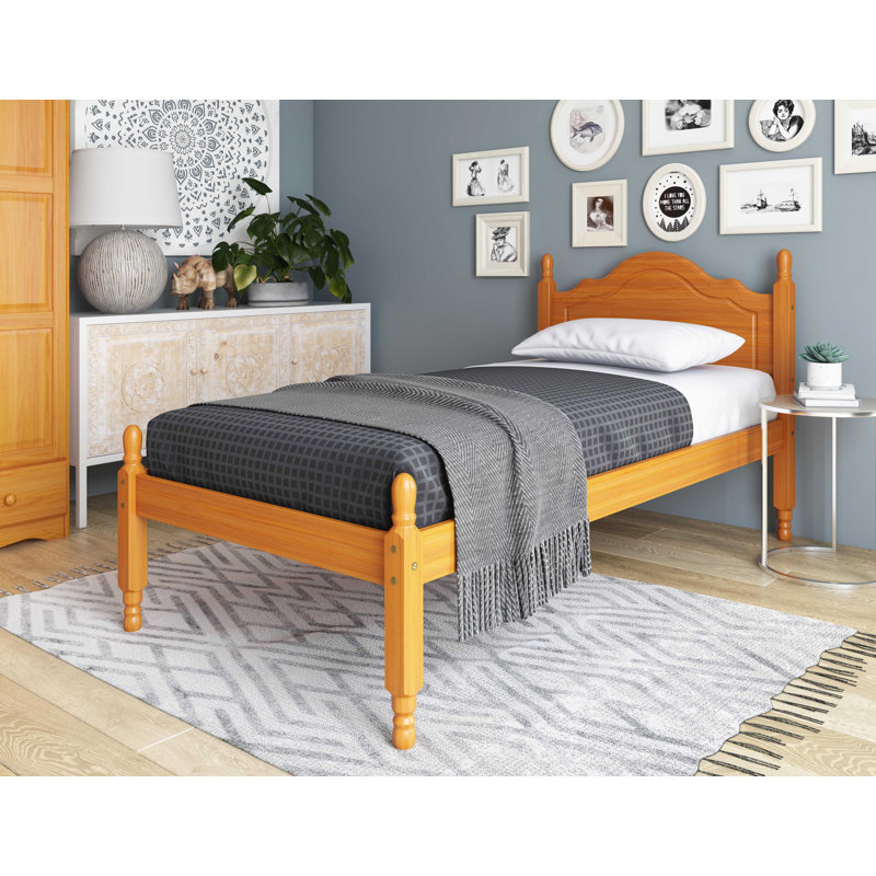 Kielin 100% Solid Wood Reston Bed, Twin, Honey Pine