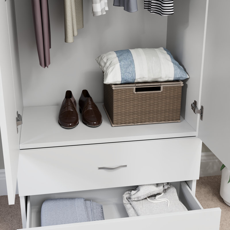 Maybery MDF & Particleboard Wardrobe, White