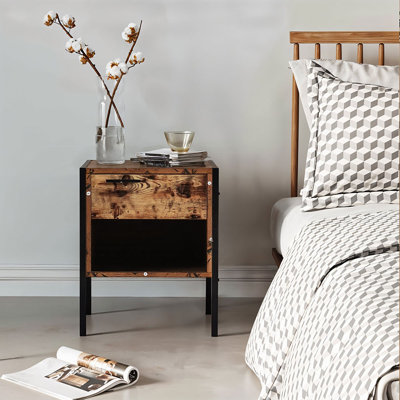 Kiser 44cm W Manufactured Wood Bedside Table