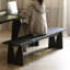 Banc en bois massif noir-2081487264