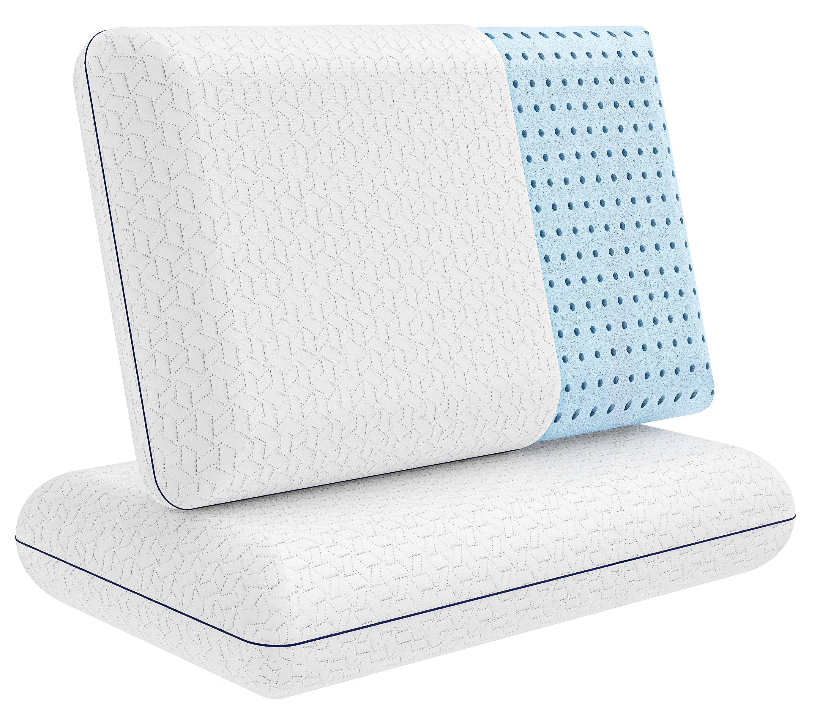 White Noise Aphrodite 2-Pack Memory Foam Gel Pillow Firm Support for Neck, Back, Side, Stomach & Reviews | Wayfair